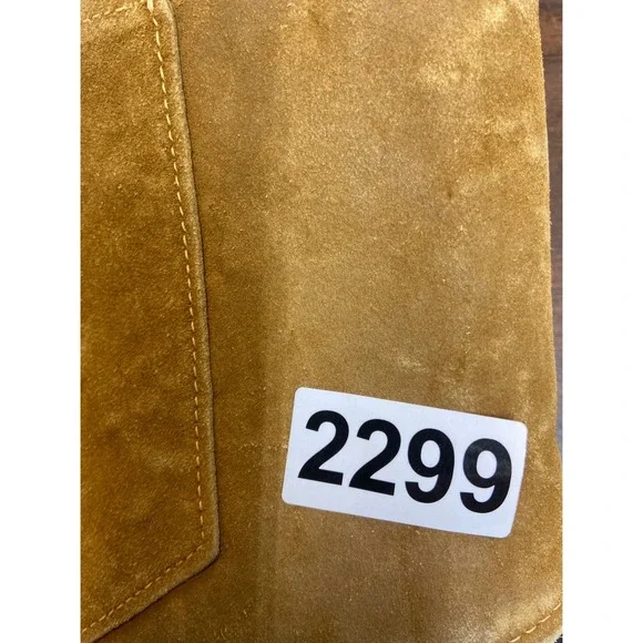 Vintage Goo-Kay Tan Leather Western Vest Sherpa Lined Snap Front Mens Medium - Picture 7 of 7